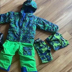 North Face Winter Snow Suit for boy or girl toddler & a set of long underwear
